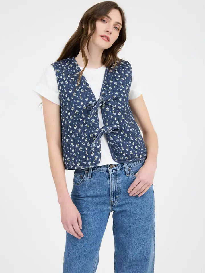 Floral Quilted Vest