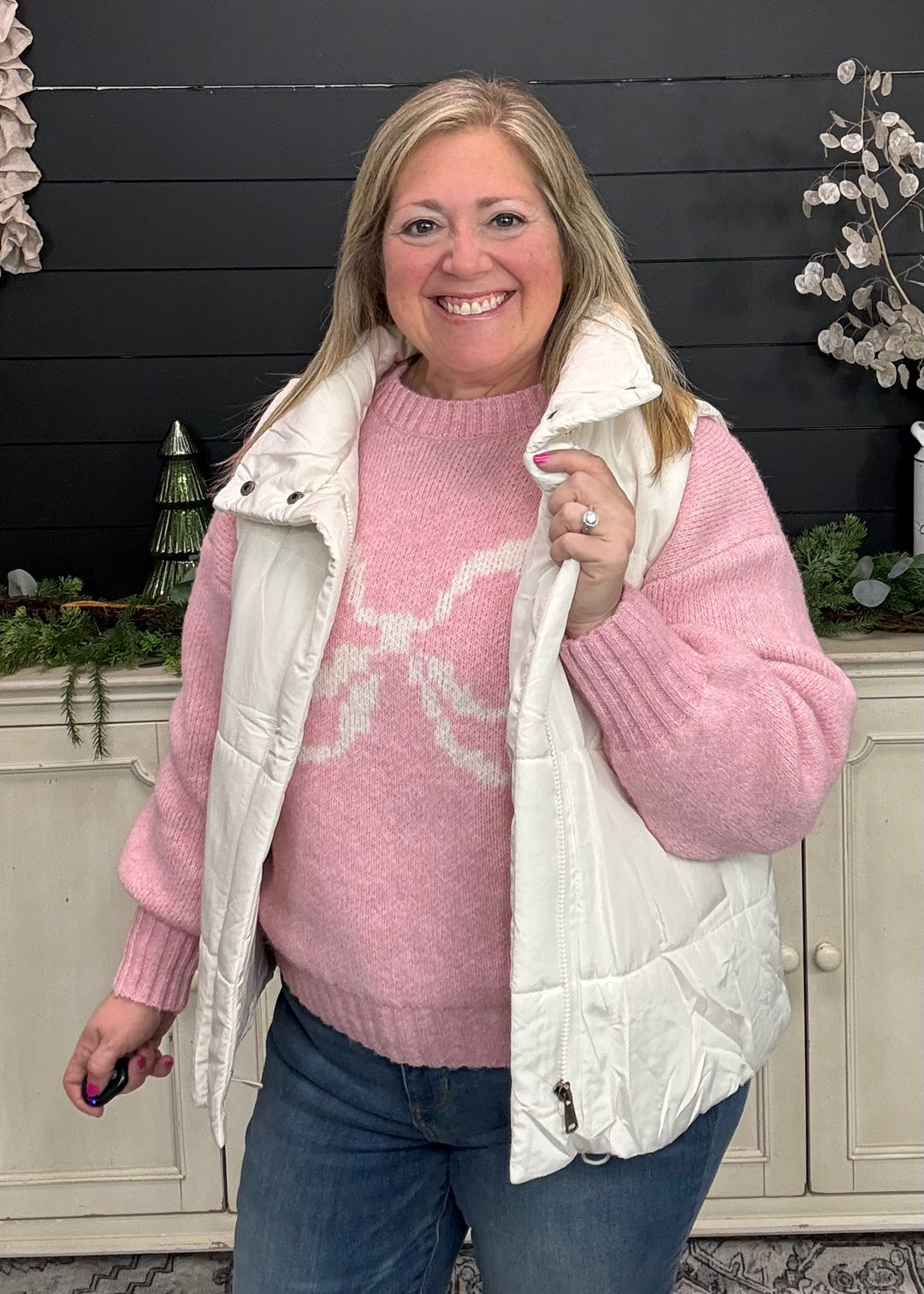 Petal Pink Bow Sweater