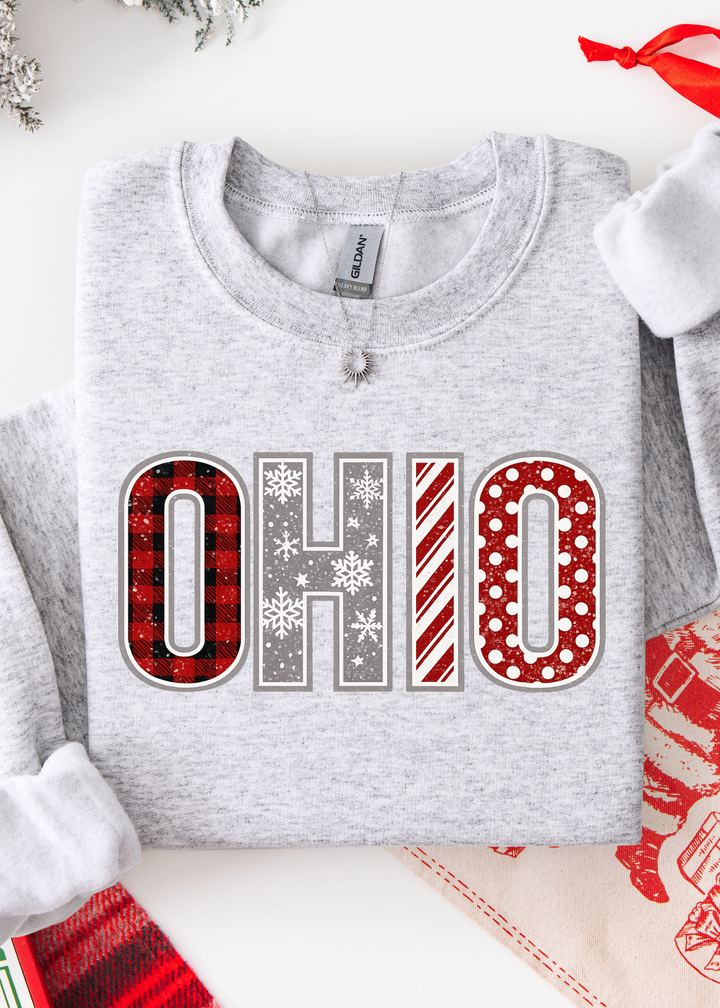 FESTIVE OHIO GRAPHIC TEE OR SWEATSHIRT
