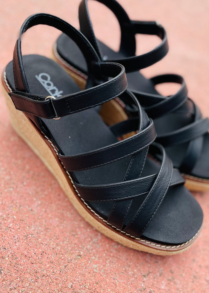 "All Nighter" Jute Wedge Heel Sandal with Straps