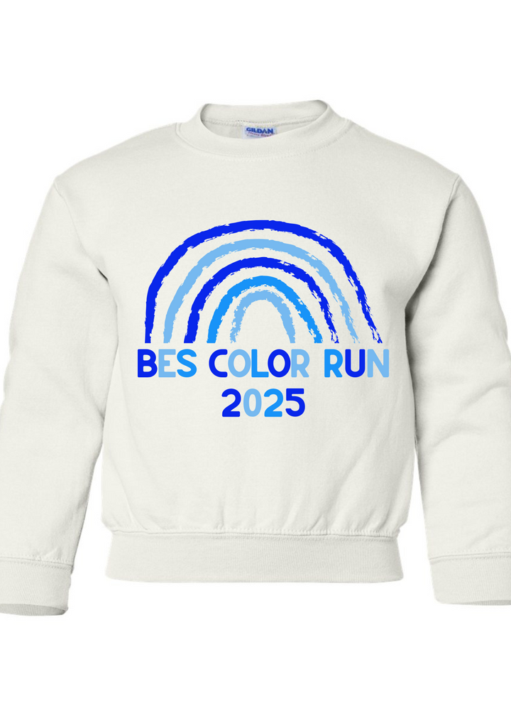 BES COLOR RUN GRAPHIC TEE OR CREWNECK