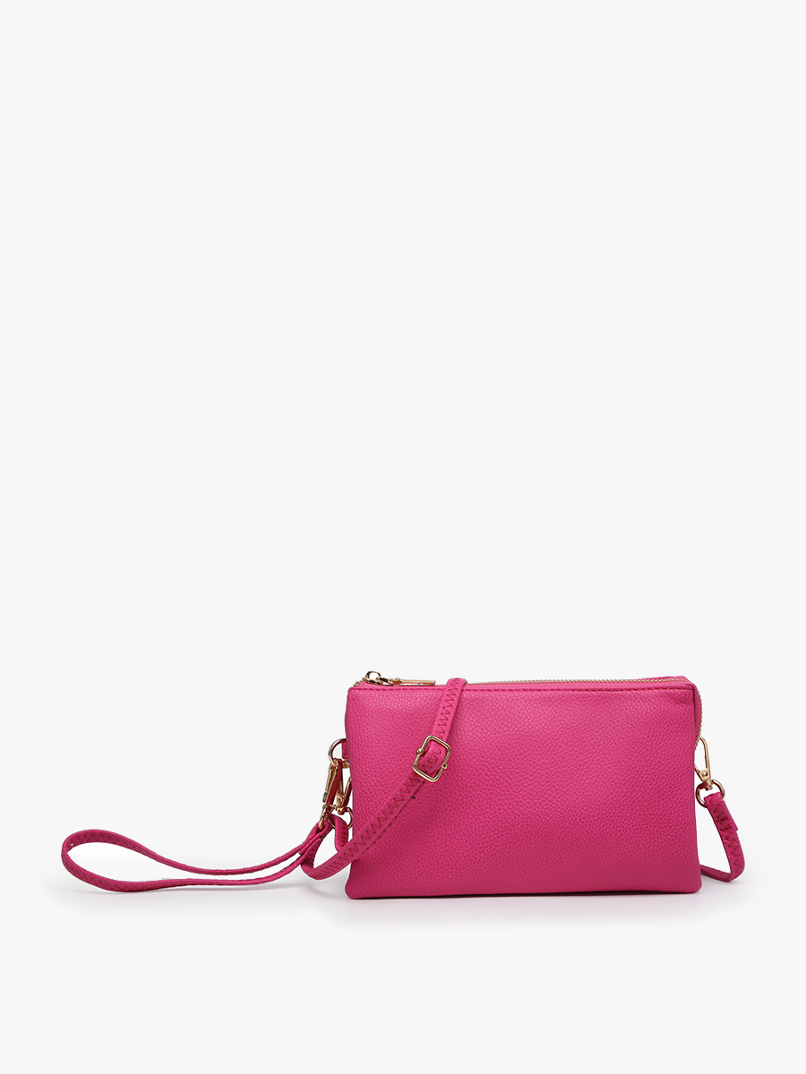 M013 Riley Monogrammable 3 Compartment Crossbody/Wristlet: Jam