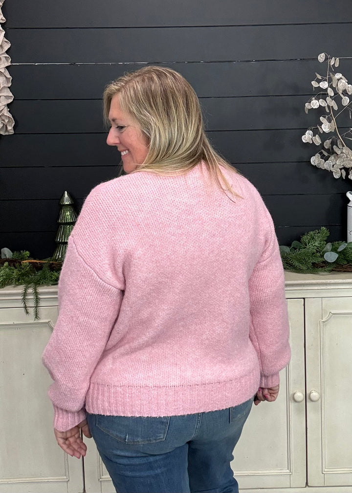 Petal Pink Bow Sweater