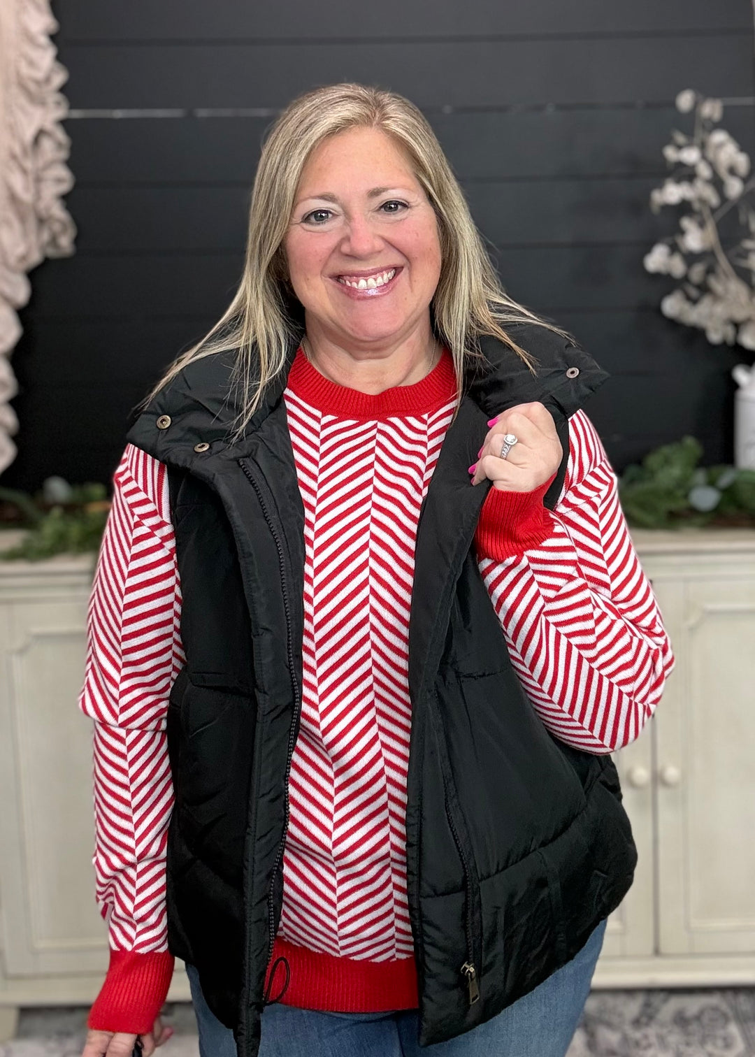 Candy Cane Cozy Sweater