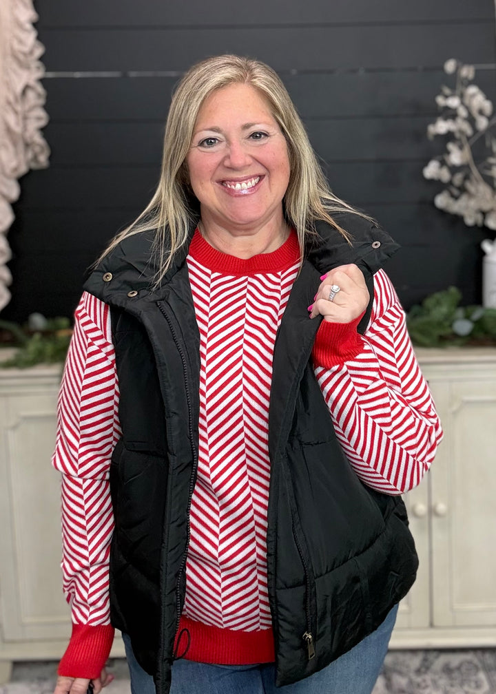 Candy Cane Cozy Sweater