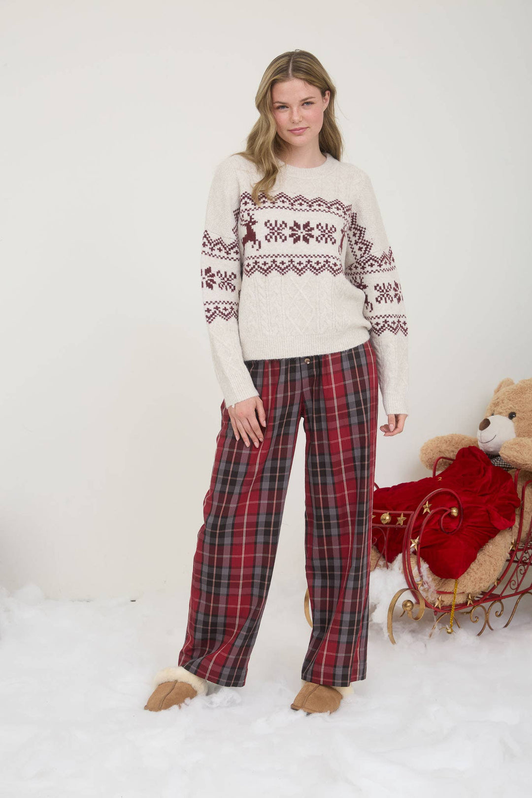 Ivory Reindeer Ridge Sweater