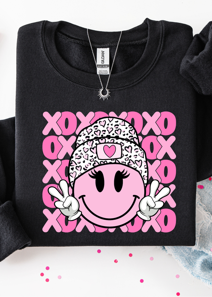 Smiley Face Valentine Graphic Tee or Sweatshirt