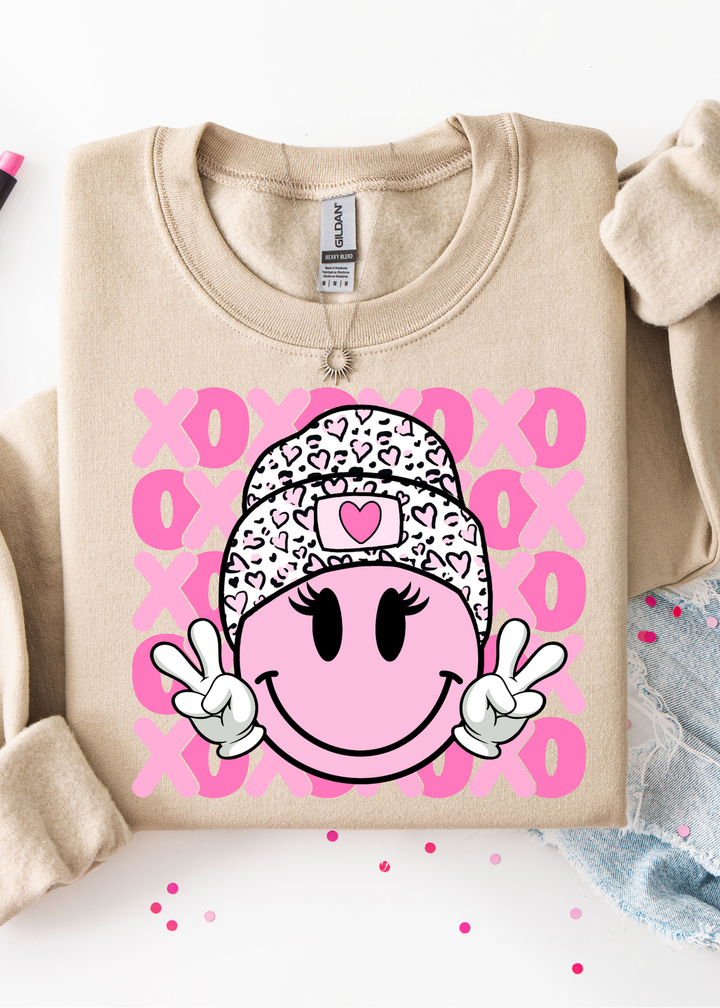 Smiley Face Valentine Graphic Tee or Sweatshirt