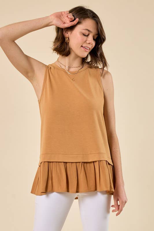 Mustard - Twist Front Burn Out Top