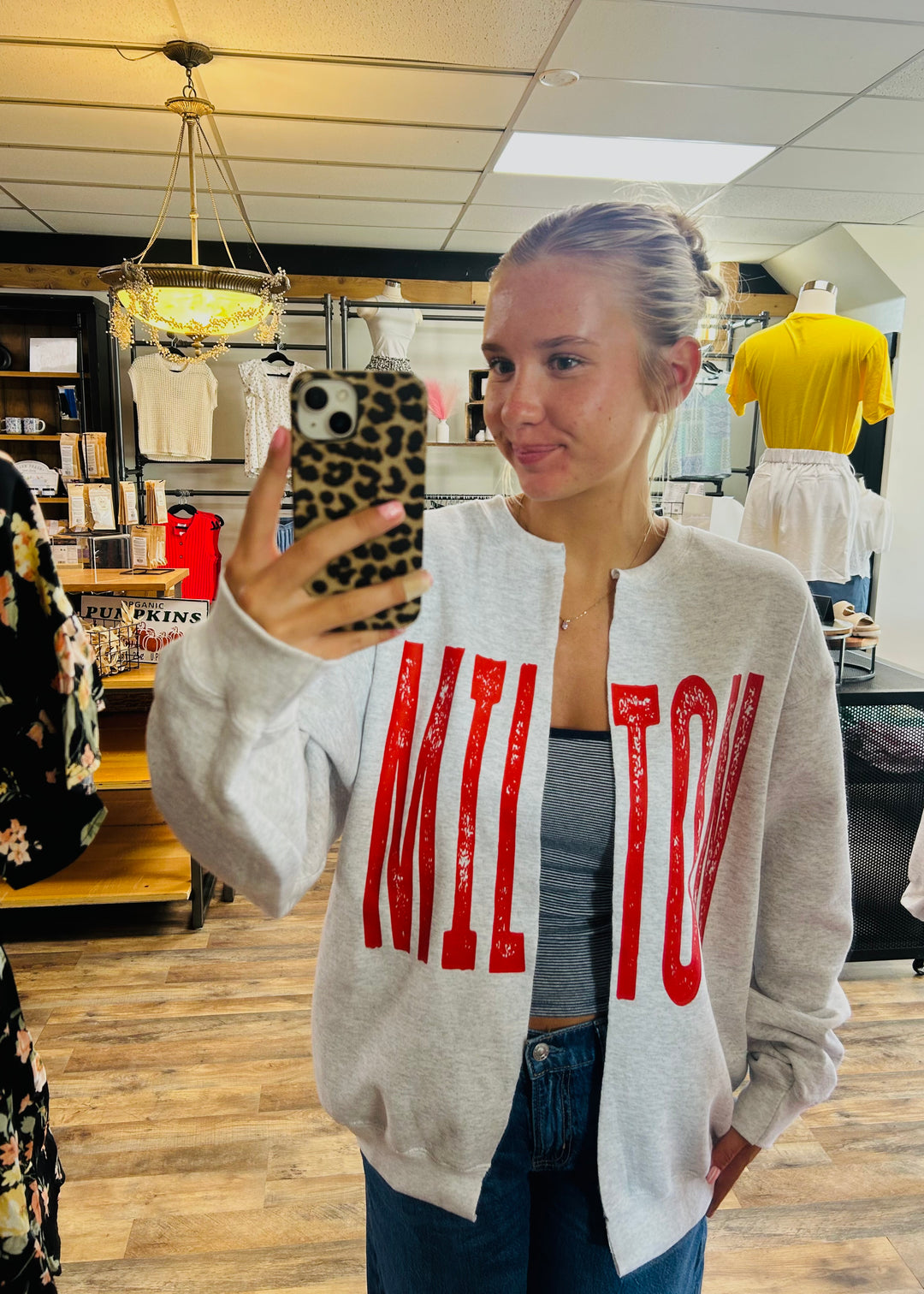 DISTRESSED LOCAL SCHOOL YOUTH OR ADULT PULLOVER CARDI - MADE TO ORDER