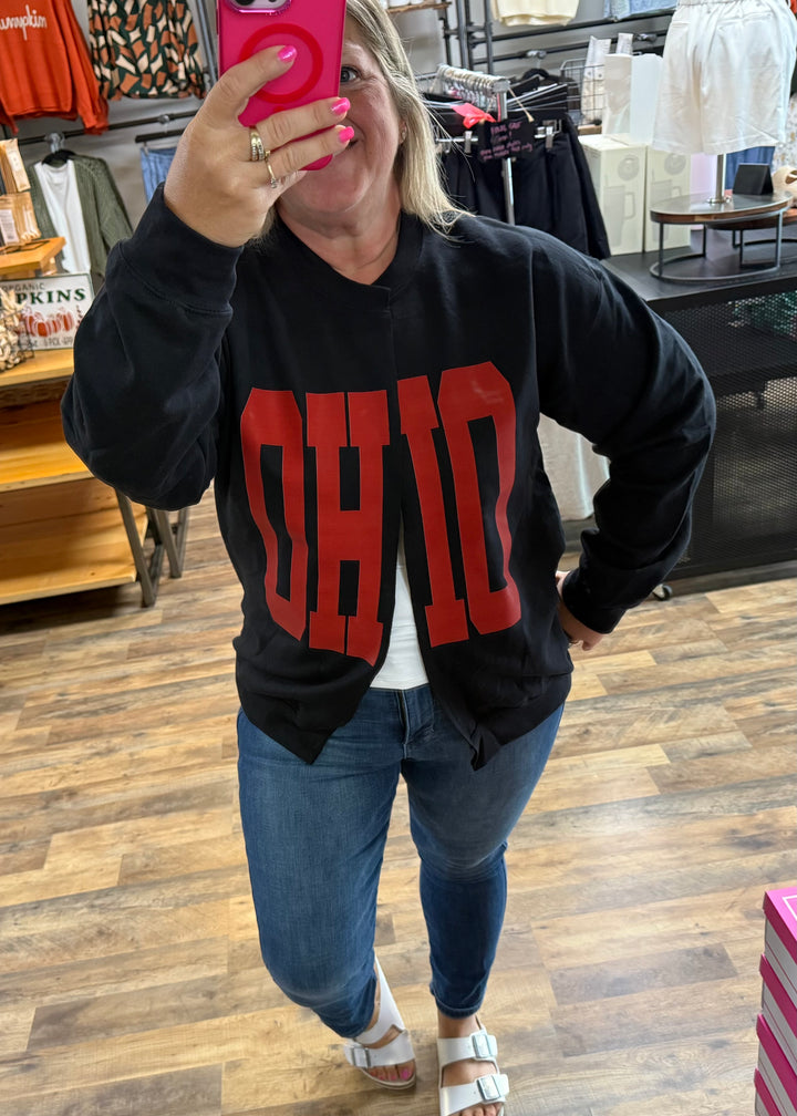 PREORDER ✨OHIO Split Cardi Crew Pullover
