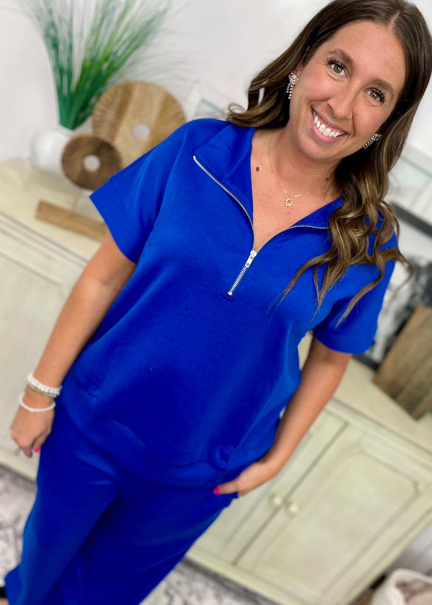 Royal Blue - Quarter Zip & Pants Set (Sold As Set)