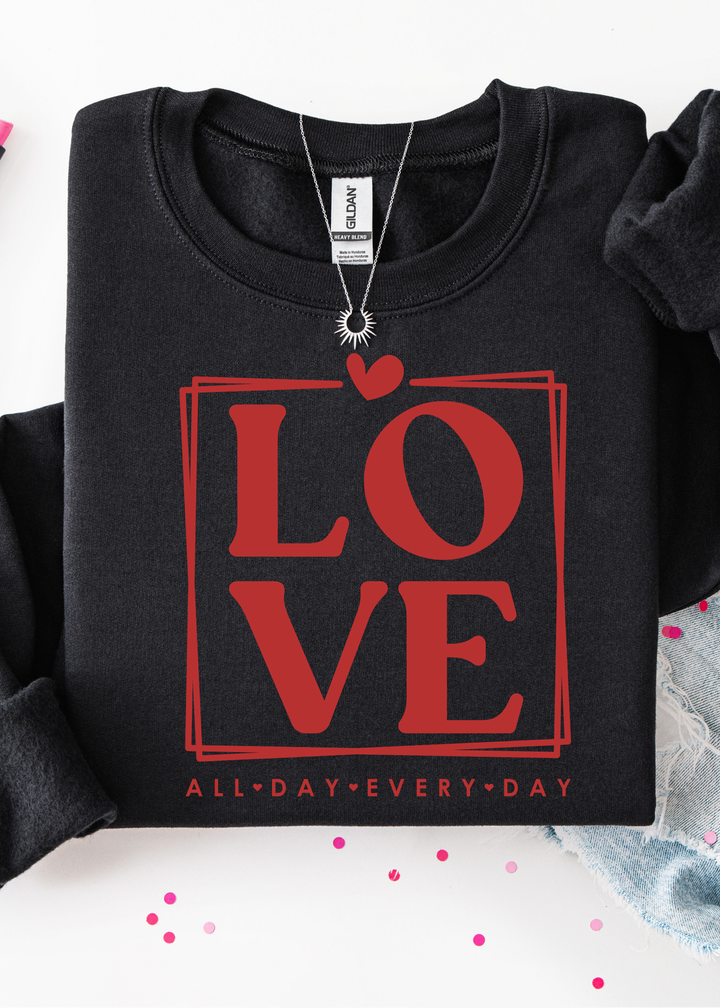 Red LOVE Graphic Tee or Sweatshirt