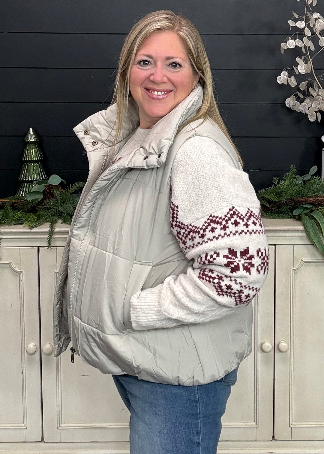 Ivory Reindeer Ridge Sweater