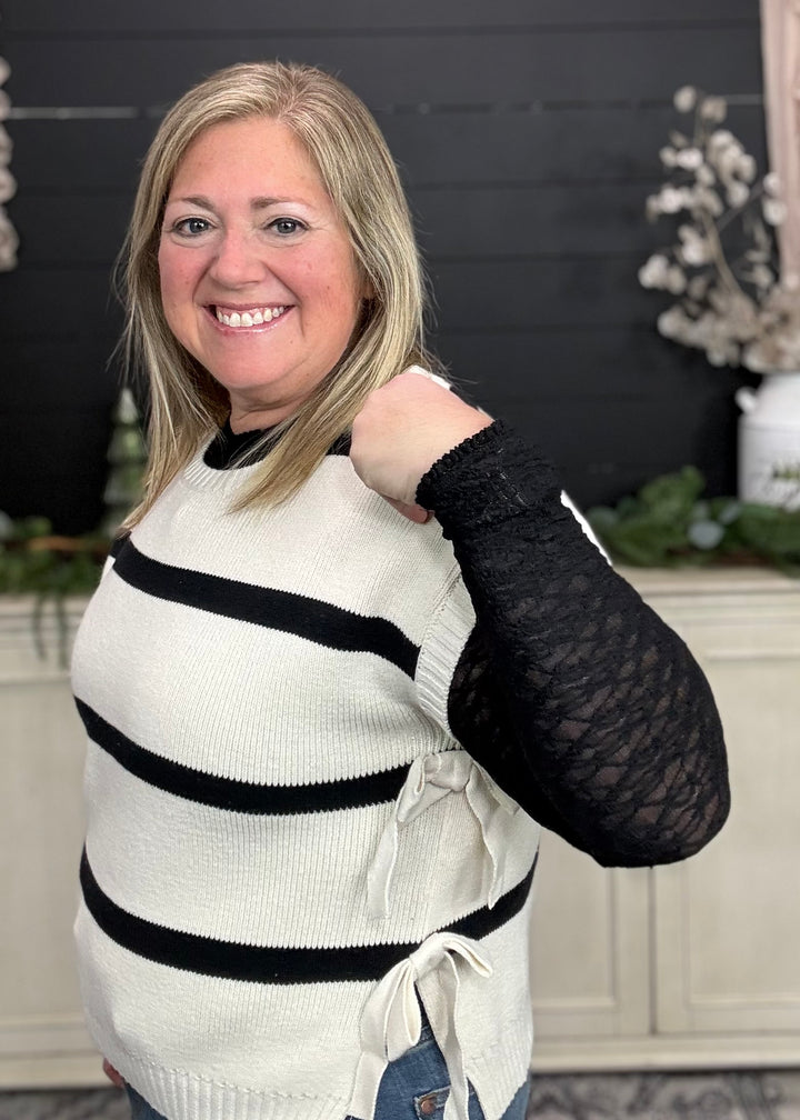 Creamy Stripes Sweater