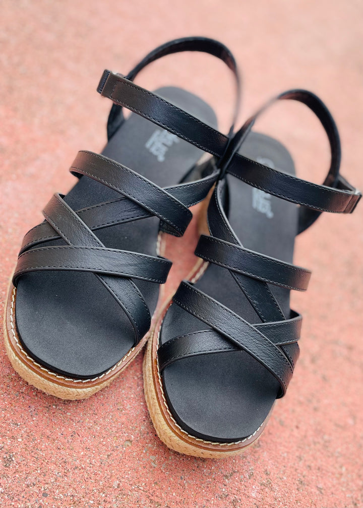 "All Nighter" Jute Wedge Heel Sandal with Straps