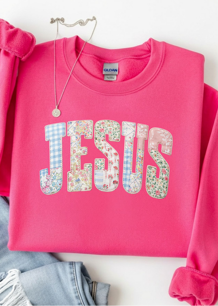 ⭐ BEST SELLER ⭐ FAUX JESUS Patchwork Graphic Tee or Pullover - Made to Order
