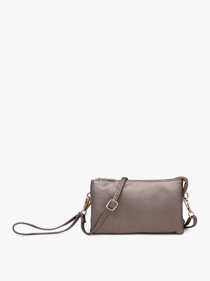 M013 Riley Monogrammable 3 Compartment Crossbody/Wristlet: Jam