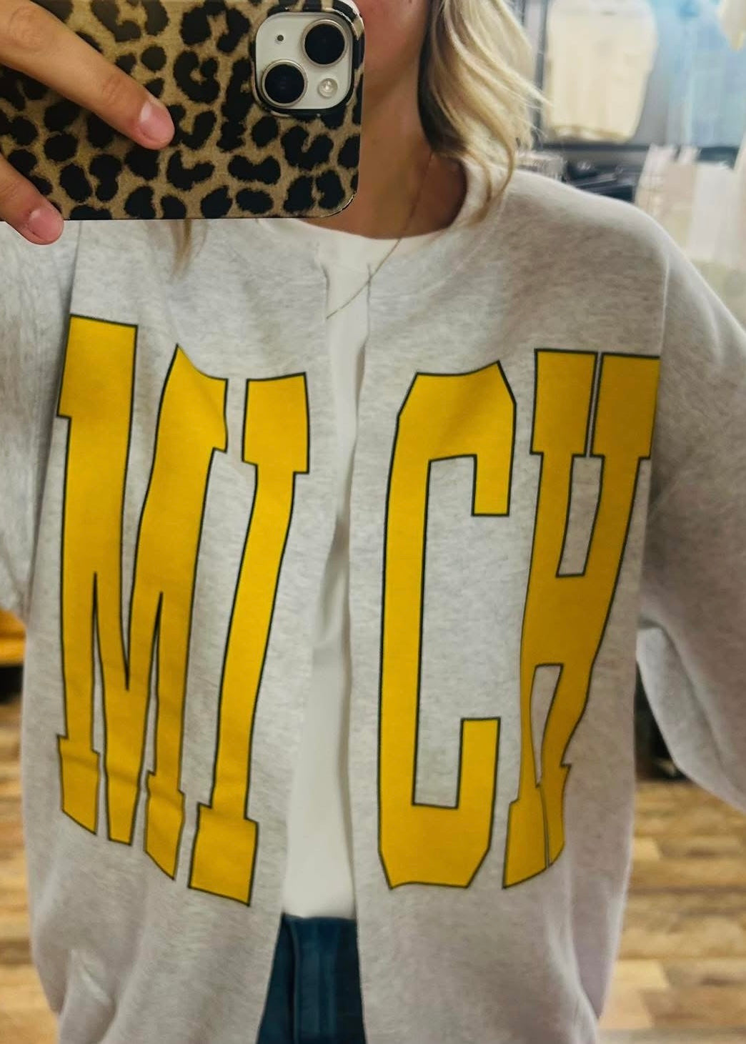 PREORDER ✨ Michigan Split Crew Cardi Pullover