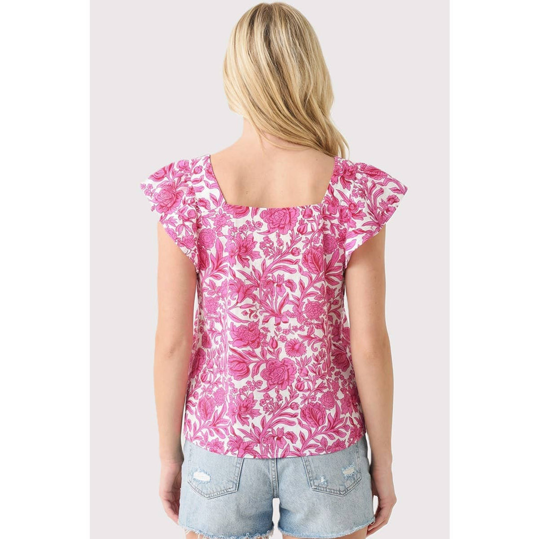 Fuchsia - Bloom and Blush Smocked Top