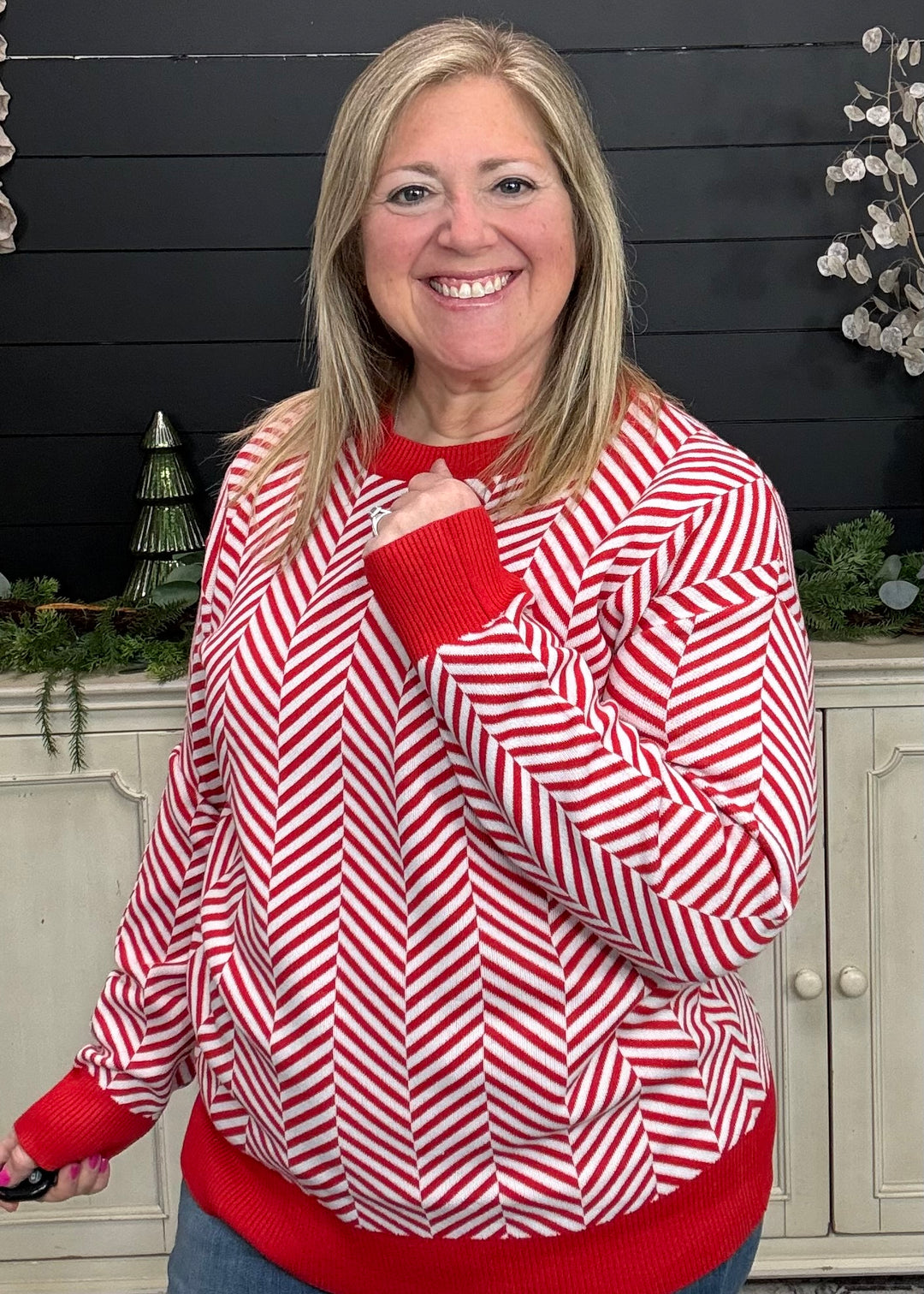 Candy Cane Cozy Sweater