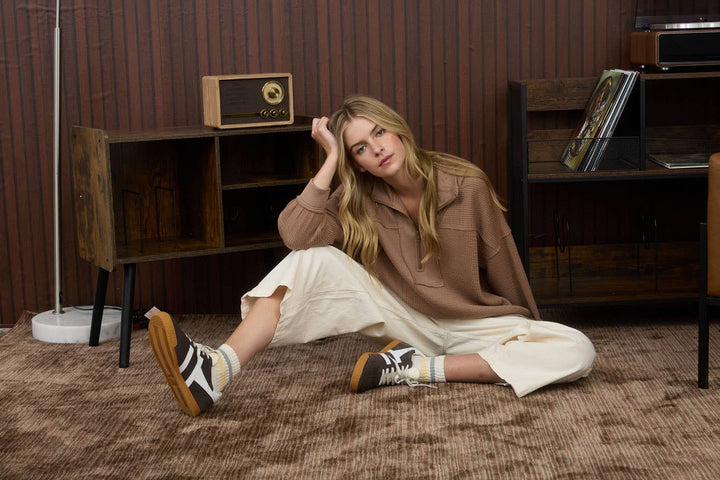 Mocha Ridge Half Zip Top