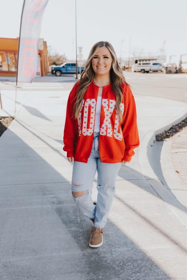 Pre-Order - XOXO Valentine Sweatshirt Cardigan