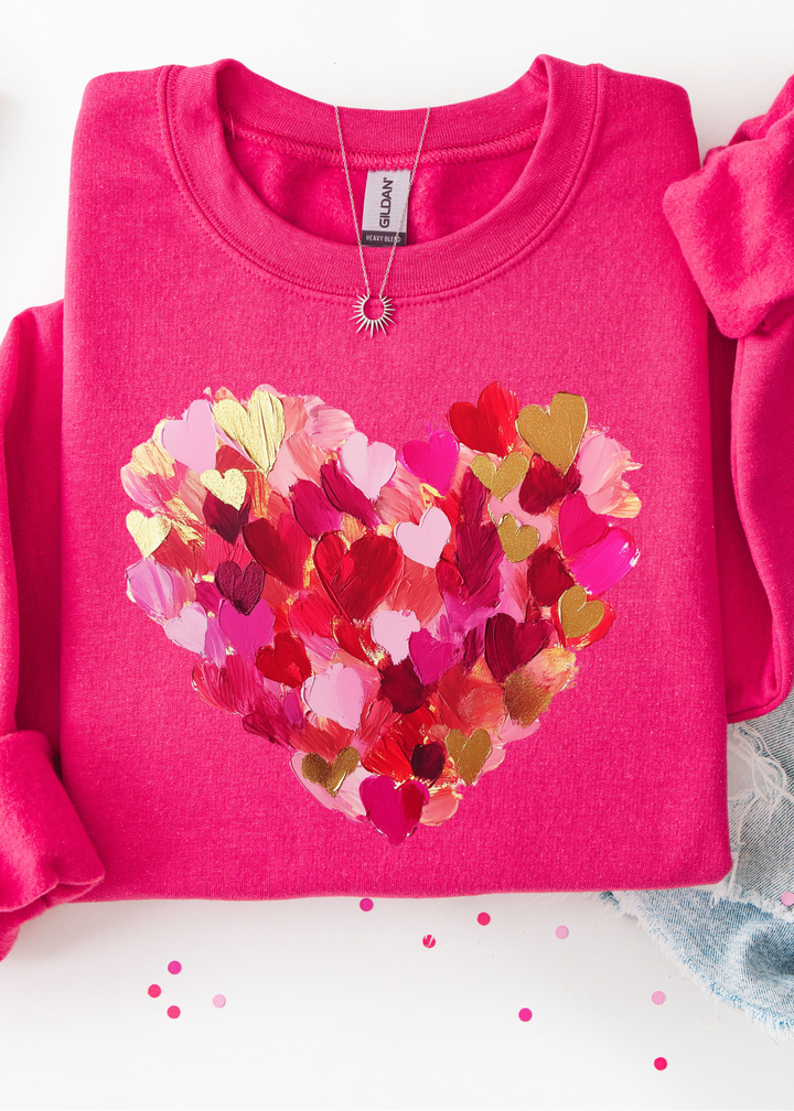 Valentine Heart Graphic Tee or Sweatshirt
