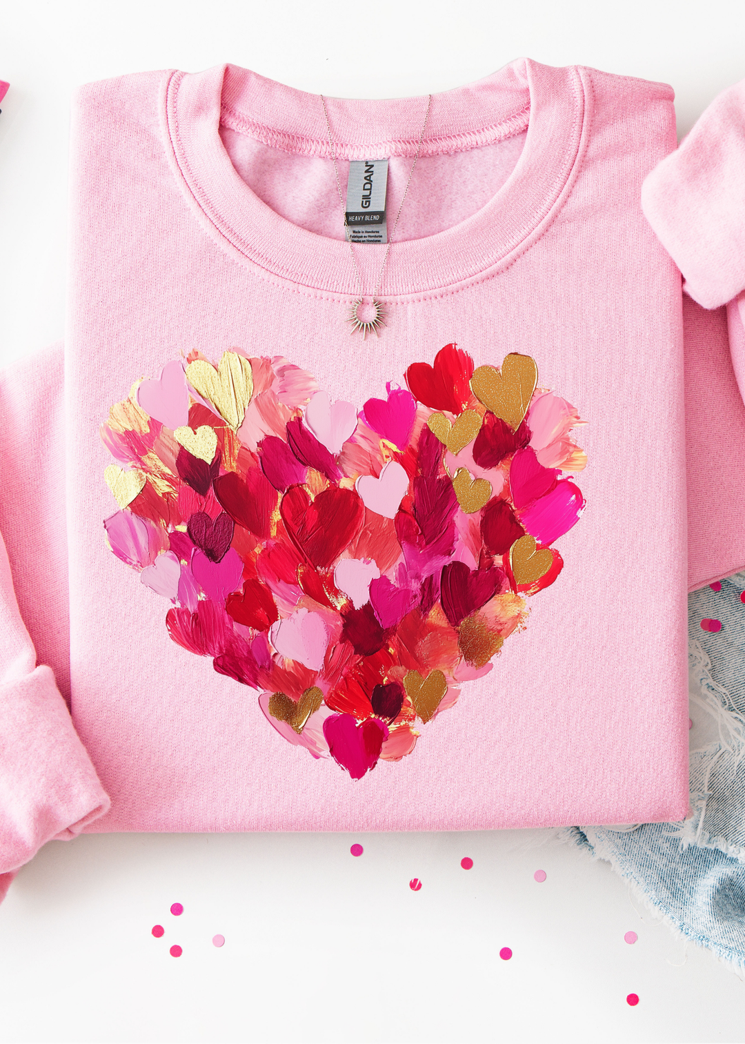 Valentine Heart Graphic Tee or Sweatshirt