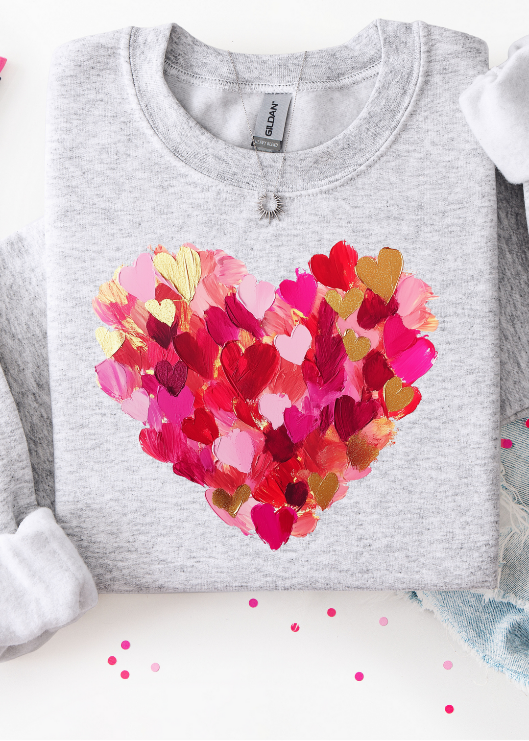 Valentine Heart Graphic Tee or Sweatshirt