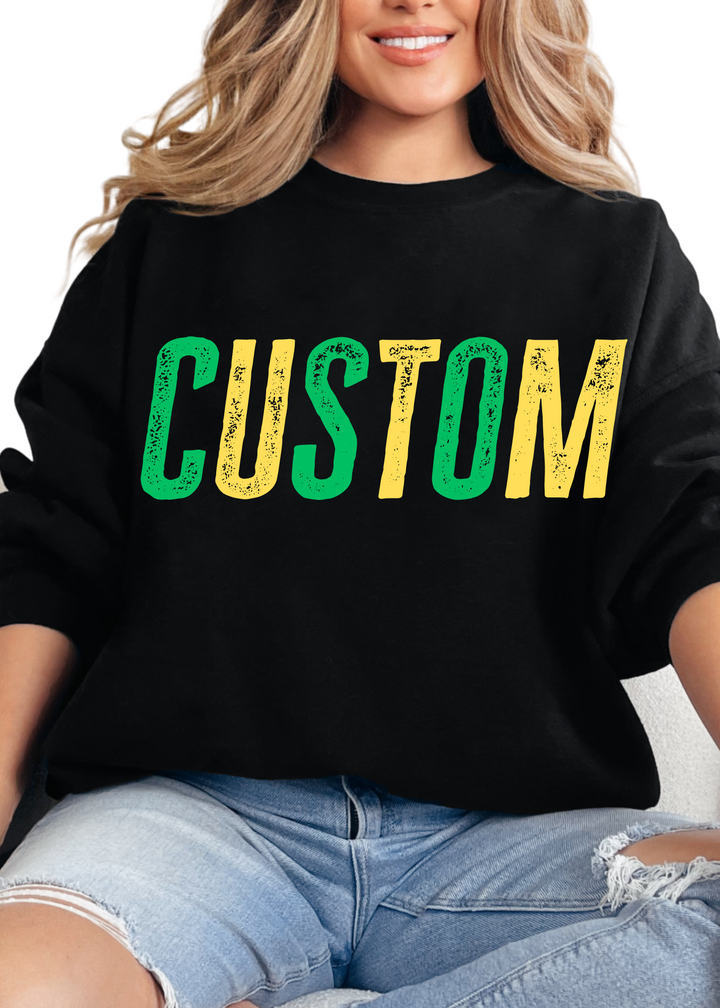 ALTERNATING CUSTOM CREWNECK - YOUTH OR ADULT - MADE TO ORDER
