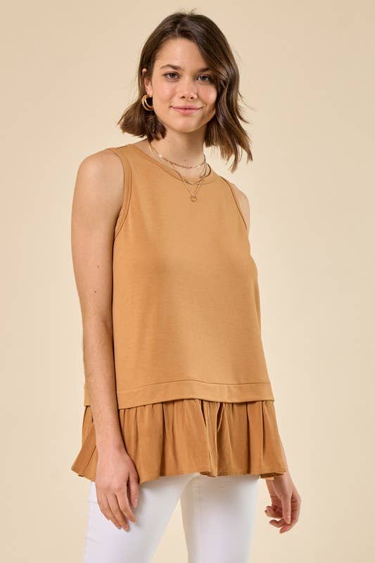 Mustard - Twist Front Burn Out Top