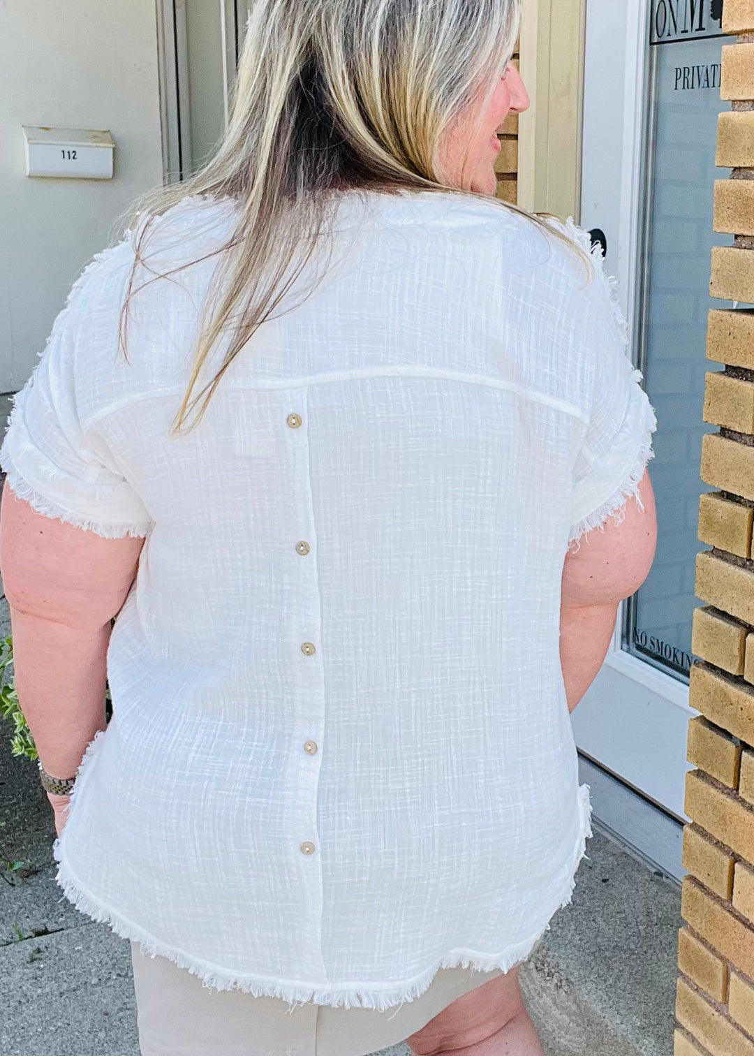 ✨PREORDER ✨  Frayed Gauze Top