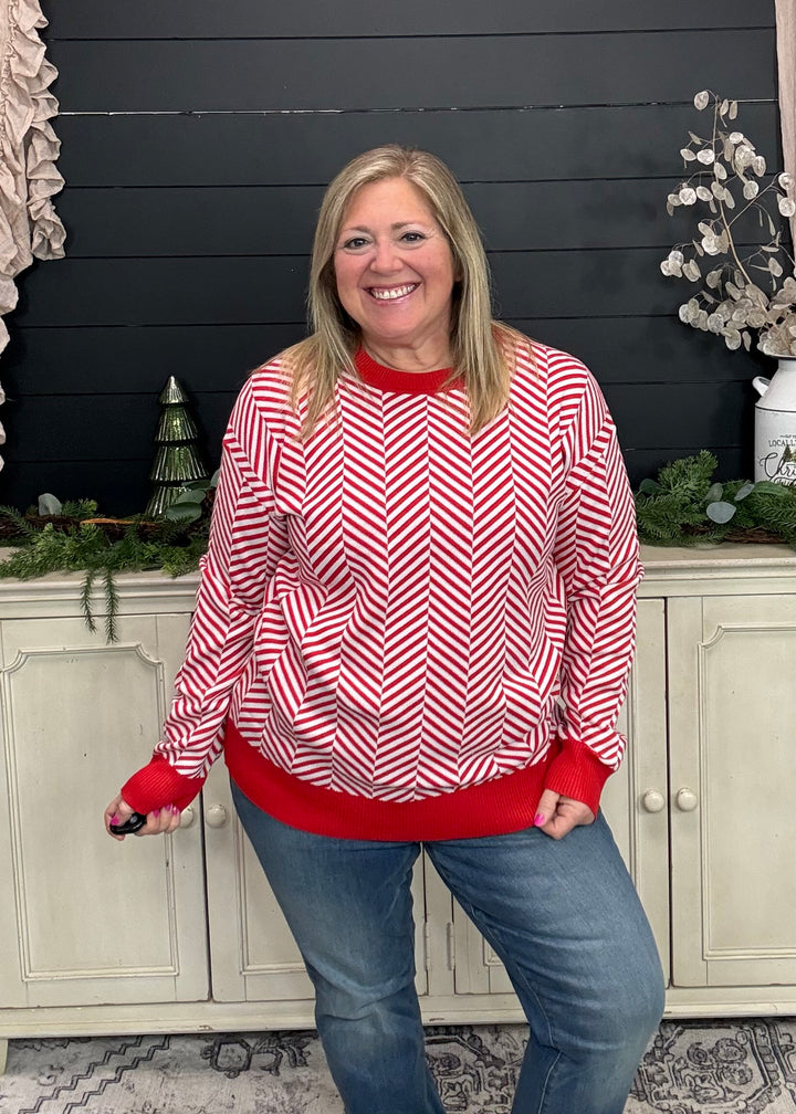 Candy Cane Cozy Sweater