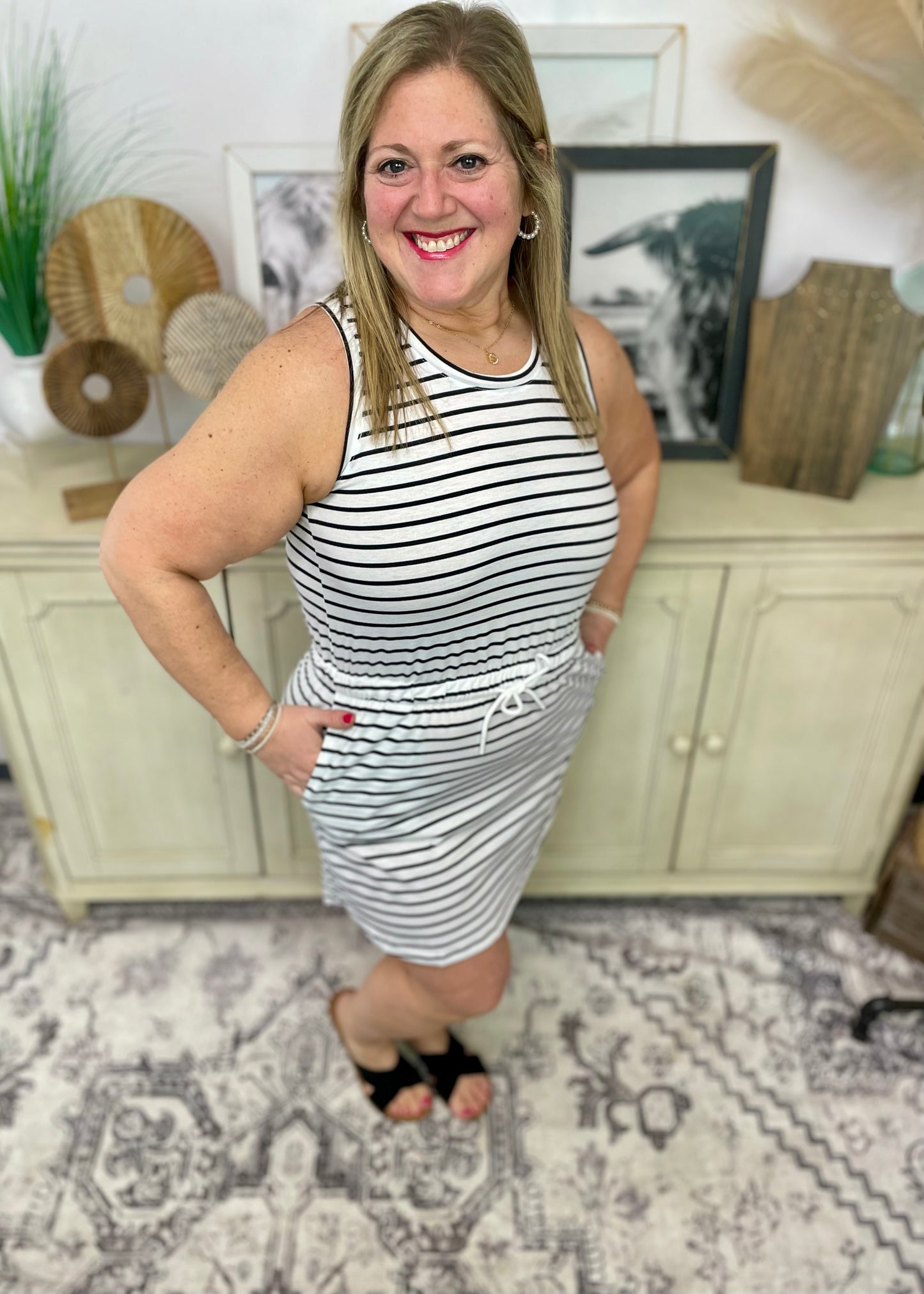Saltwater Stripe Mini Dress