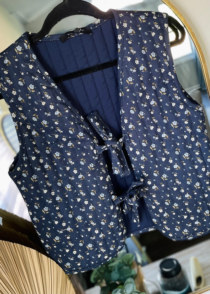 Floral Quilted Vest