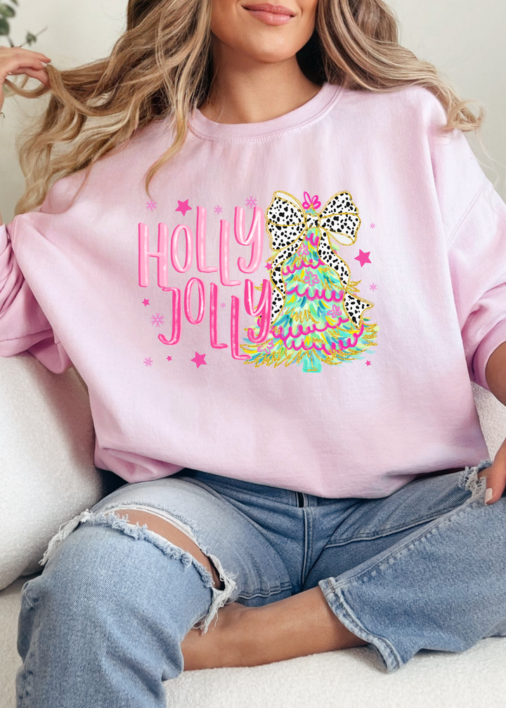 HOLLY JOLLY TEE OR CREWNECK