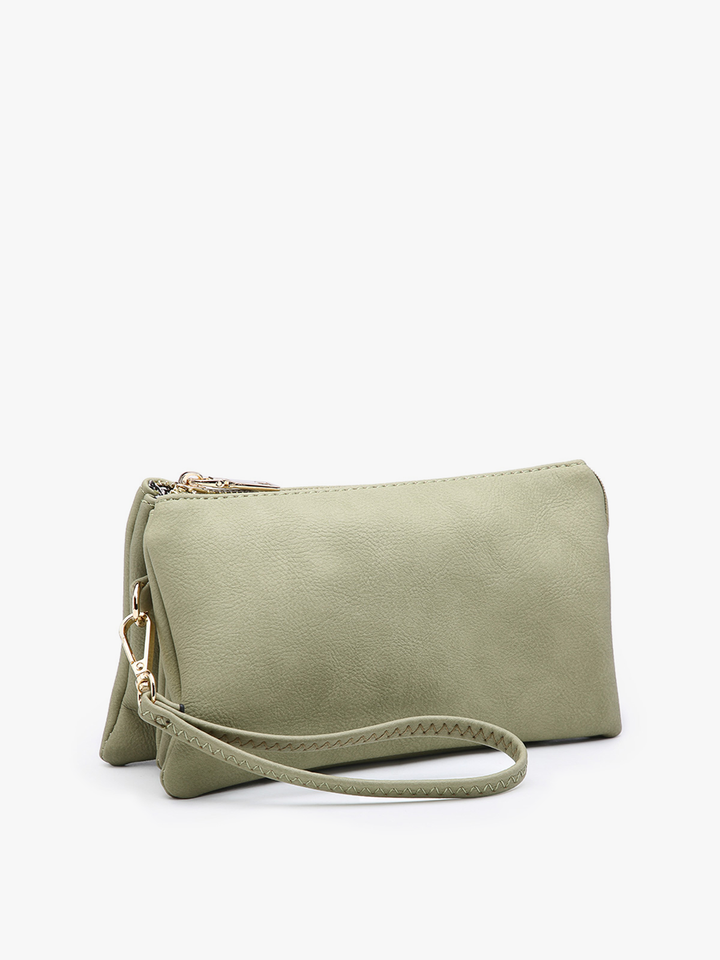 M013 Riley Monogrammable 3 Compartment Crossbody/Wristlet: Jam