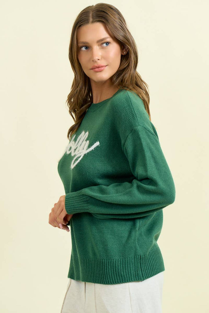 Forest Jolly Tinsel Sweater