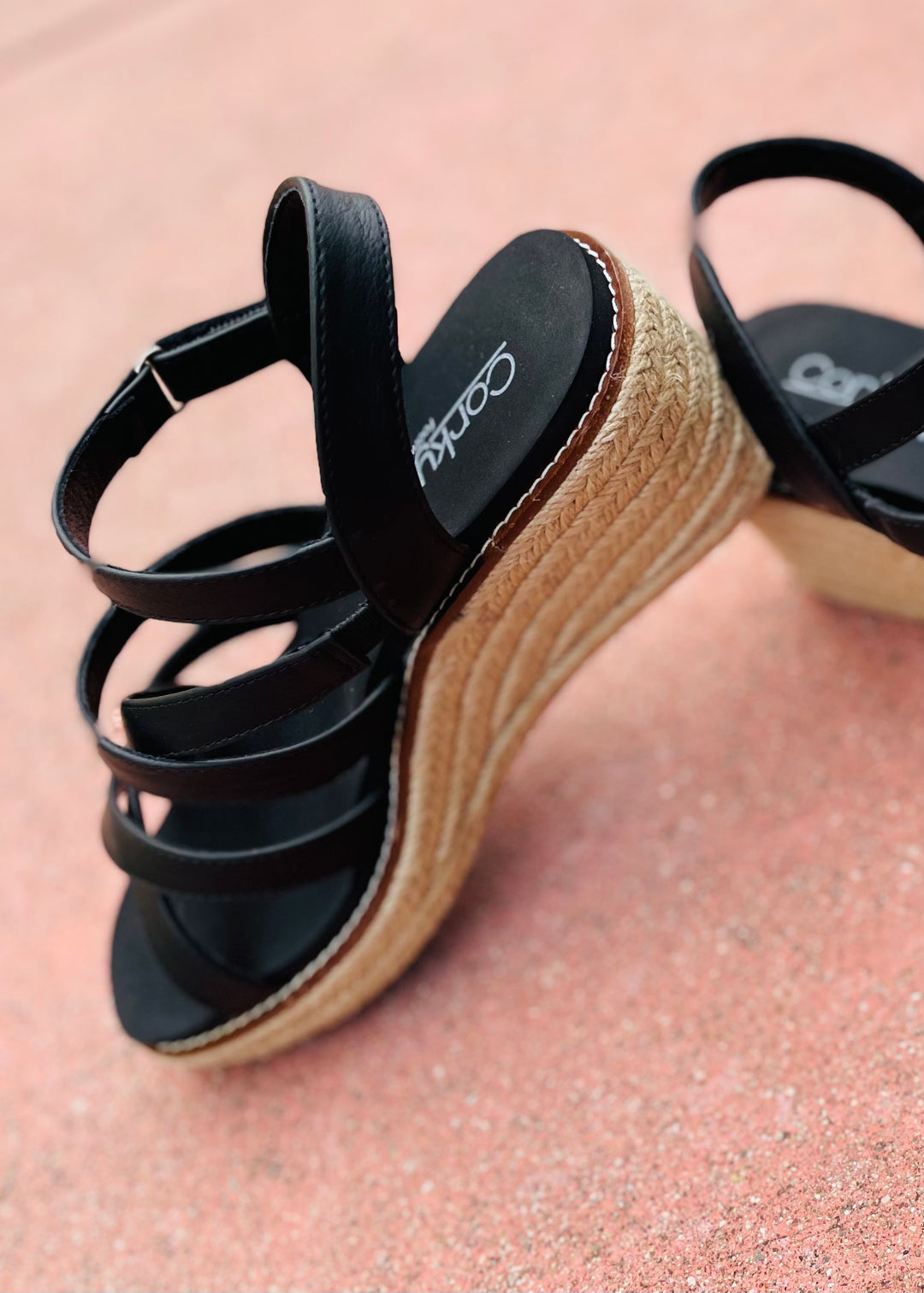 "All Nighter" Jute Wedge Heel Sandal with Straps
