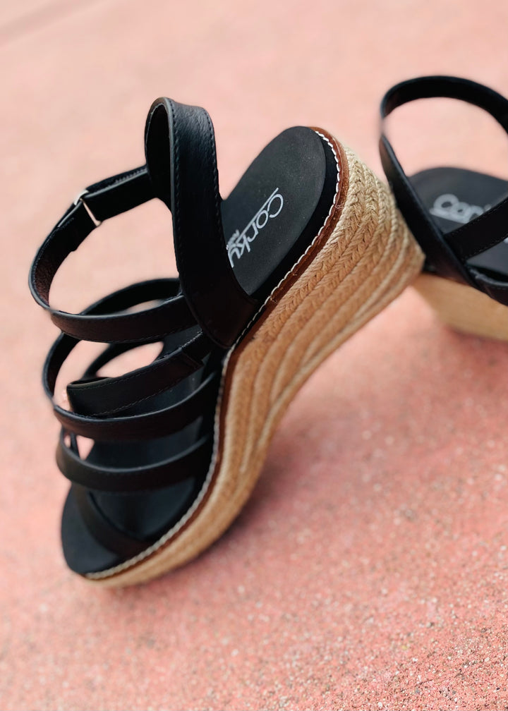 "All Nighter" Jute Wedge Heel Sandal with Straps
