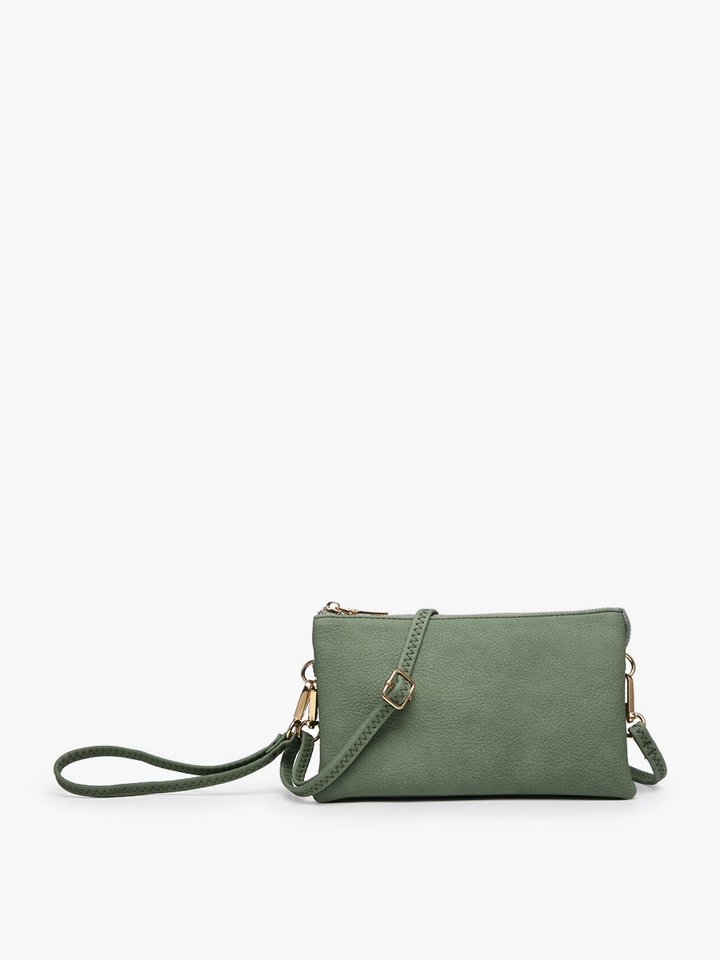 M013 Riley Monogrammable 3 Compartment Crossbody/Wristlet: Jam