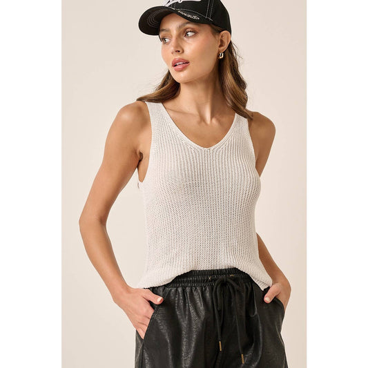 IVORY SWEATER TANK TOP