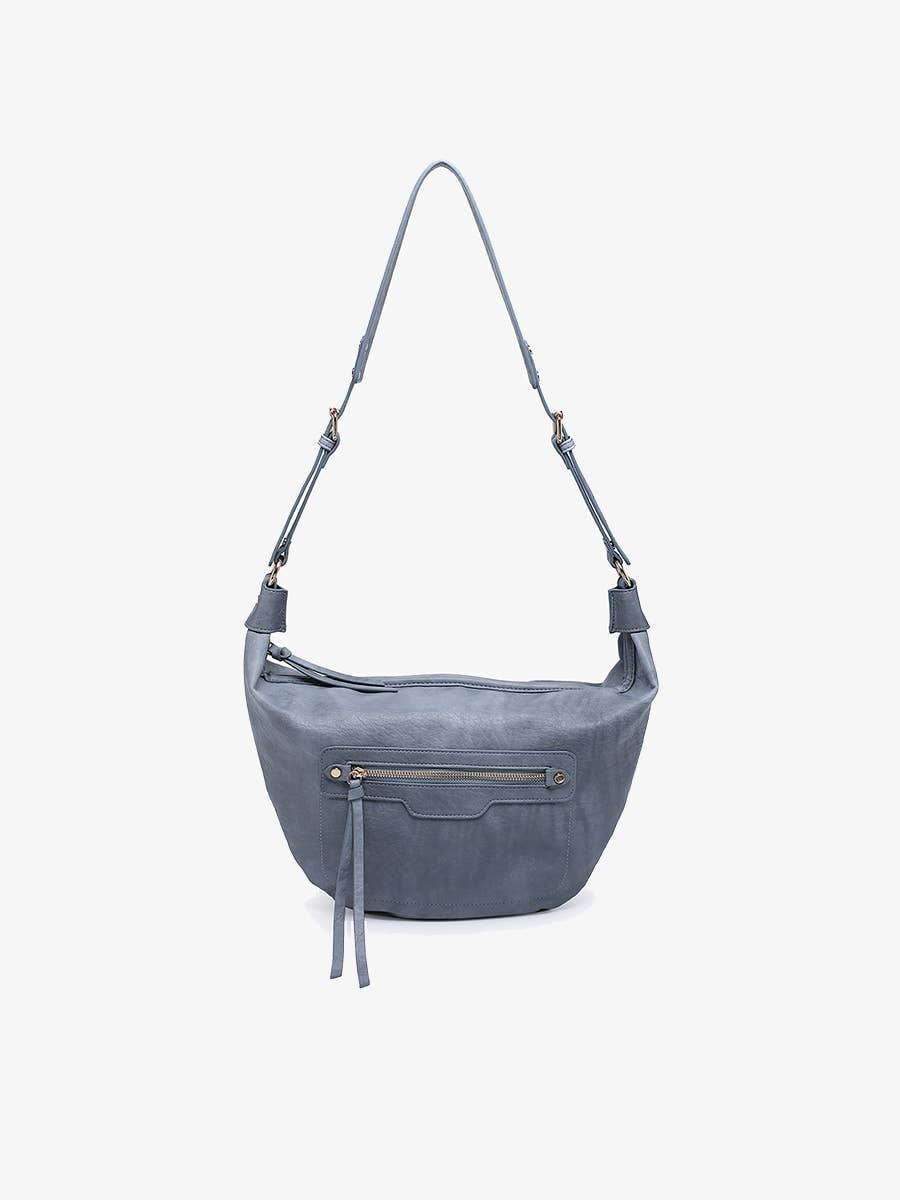 M2742 Leigh Distressed Hobo Bag: CARAMEL