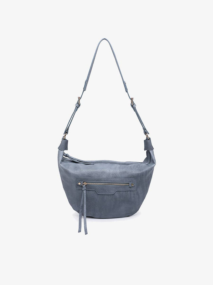 M2742 Leigh Distressed Hobo Bag: CARAMEL