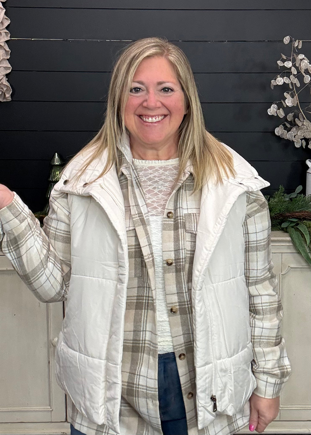 Ivory Summit Puffer Vest