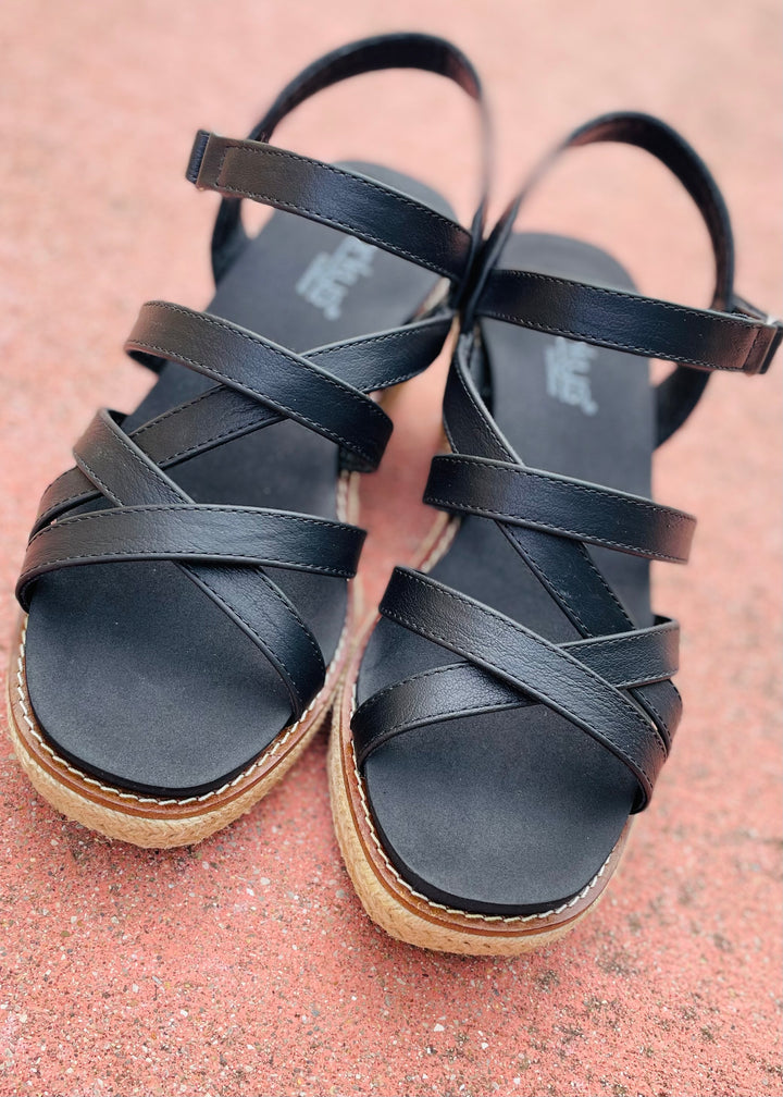 "All Nighter" Jute Wedge Heel Sandal with Straps