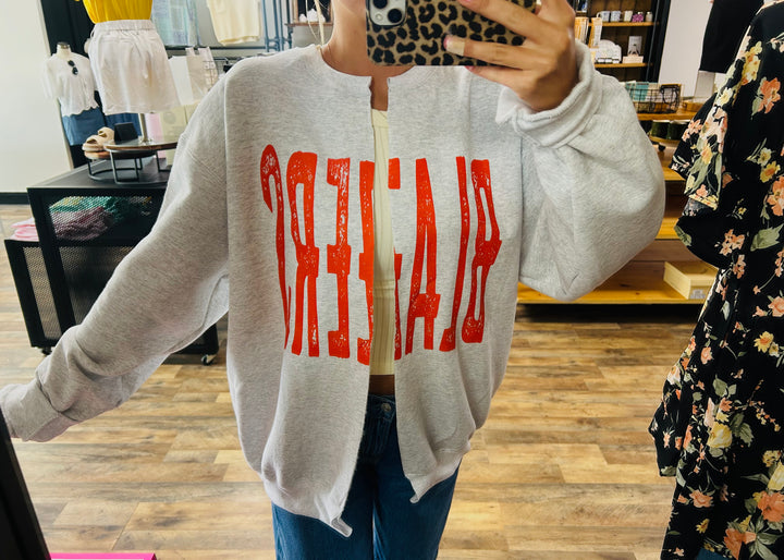 DISTRESSED SCHOOL YOUTH OR ADULT PULLOVER CARDI - MADE TO ORDER