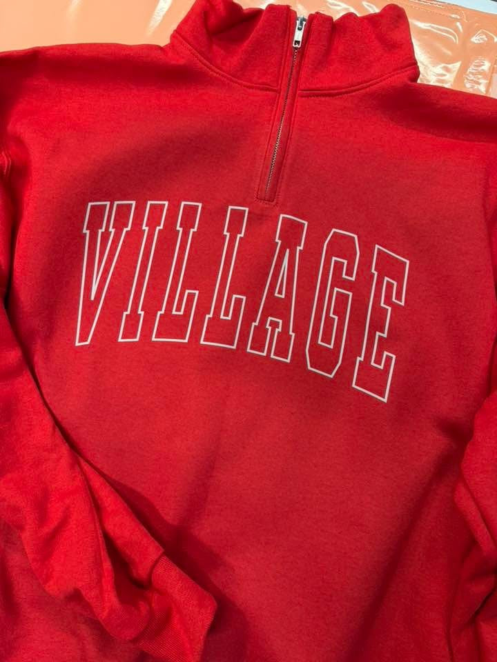 CUSTOM 1/4 ZIP HOLLOW CHEST PRINT