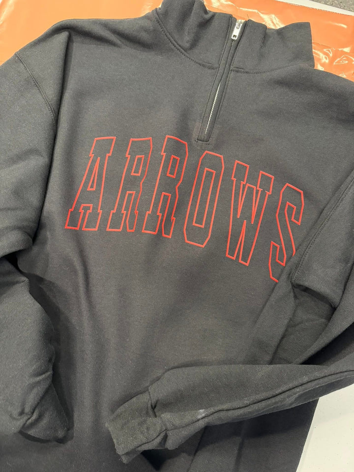 CUSTOM 1/4 ZIP HOLLOW CHEST PRINT